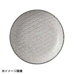 花伝 古代粉引き 青海波 13cm丸皿 52283009