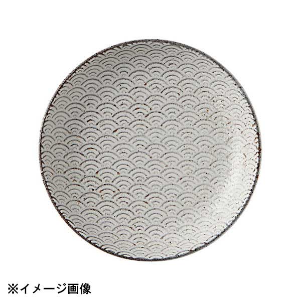 花伝 古代粉引き 青海波 13cm丸皿 52283009