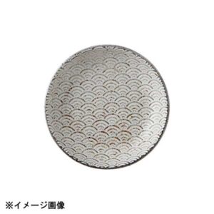 花伝 古代粉引き 青海波 10cm丸皿 52283010