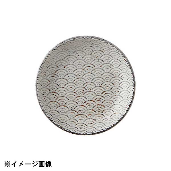 花伝 古代粉引き 青海波 10cm丸皿 52283010