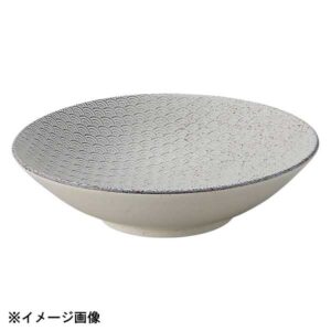 花伝 古代粉引き 青海波 23cm浅ボウル 52283011