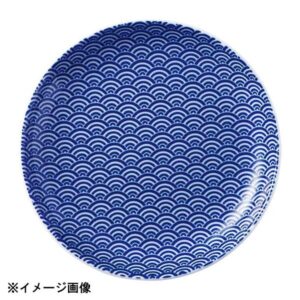 花伝 青海波 青 15cm丸皿 52284008