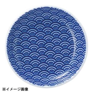 花伝 青海波 青 10cm丸皿 52284010