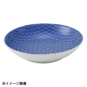 花伝 青海波 青 17.5cm浅ボウル 52284014