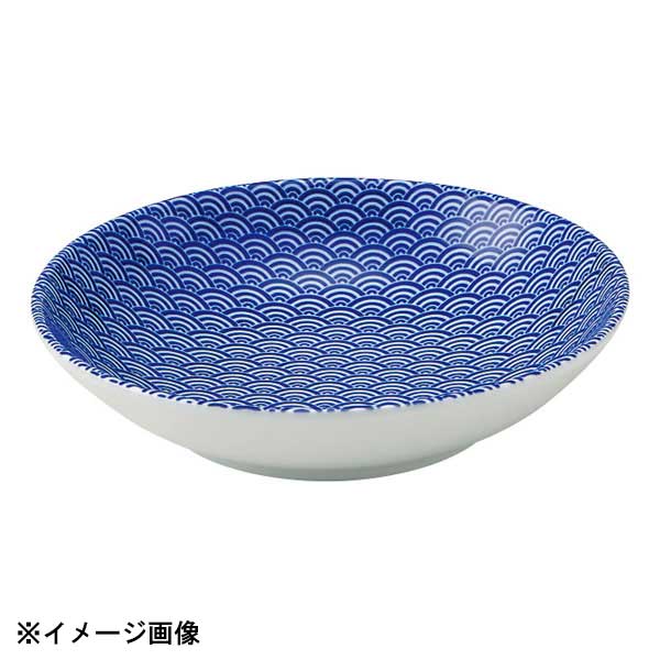 花伝 青海波 青 17.5cm浅ボウル 52284014