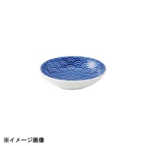 花伝 青海波 青 8cm浅ボウル 52284017