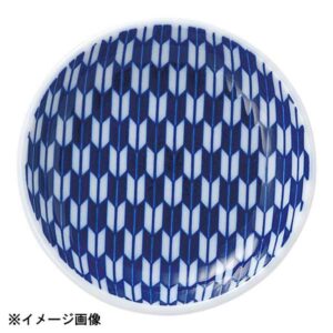 花伝 矢絣 青 10cm丸皿 52285010