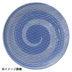 花伝 青海波 白渦 19cm丸皿 52288006