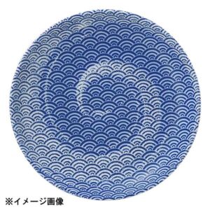 花伝 青海波 白渦 13cm丸皿 52288009
