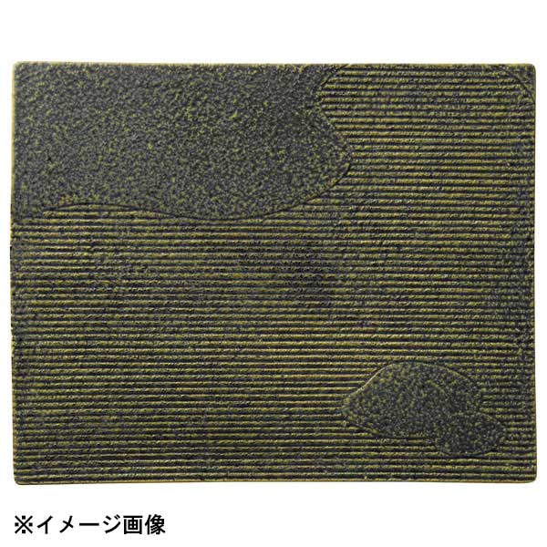 花伝 苔山水 32cm平長角皿 53772001