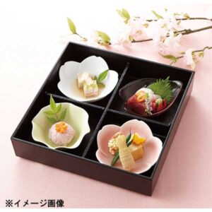 花伝 松花堂 花 四つ仕切り 花セット 54600044