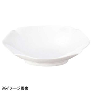 花伝 花笑み 白 23.5cm浅鉢 56000031