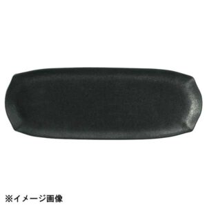 花伝 花笑み 黒化粧 31cm細長皿 56030082