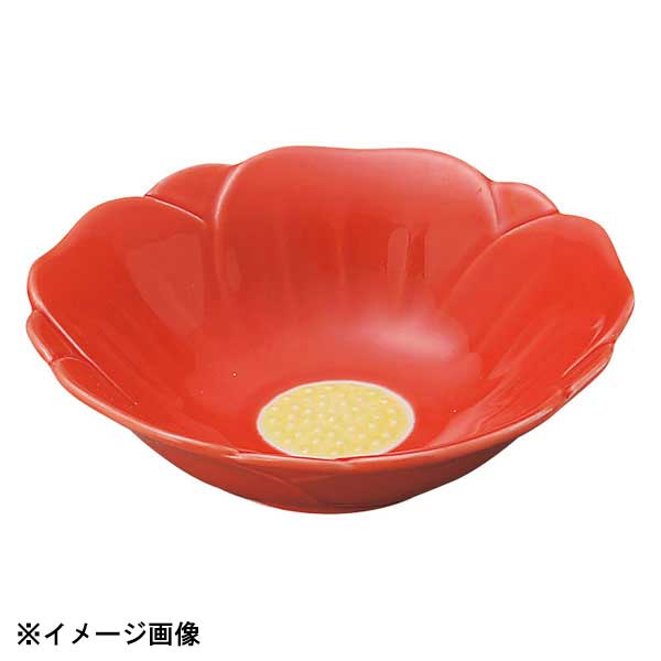花伝 椿 赤 深皿 小 56340042