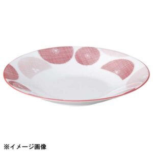 花伝 紅花 23cm浅鉢 56744160