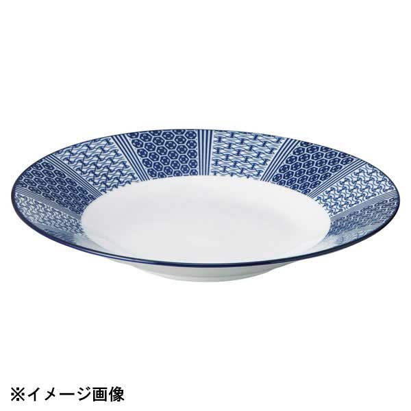 花伝 古青藍 藍波花 27.5cm浅鉢 56782159