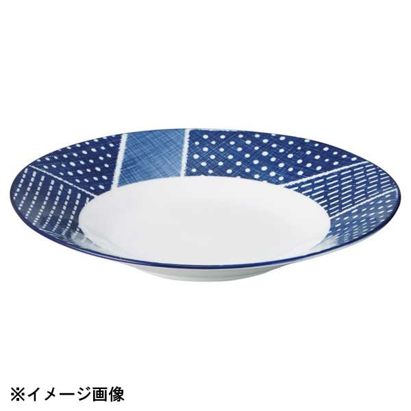 花伝 古青藍 藍格子 27.5cm浅鉢 56783159
