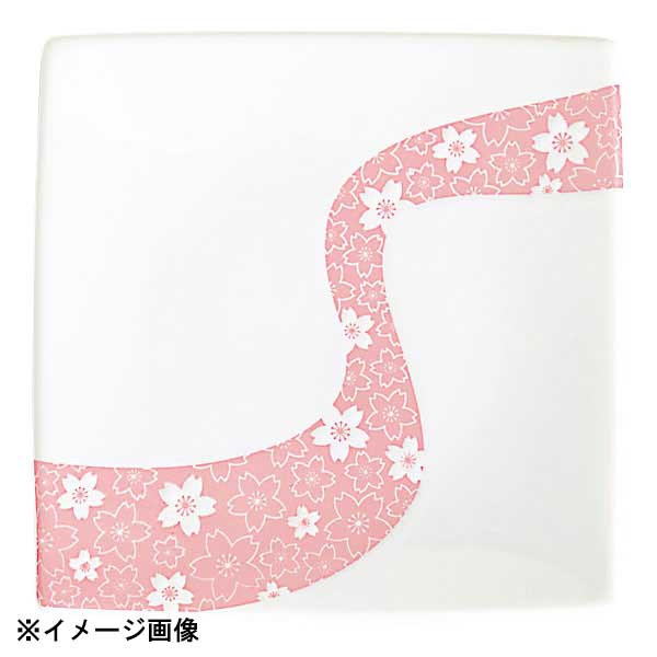 花伝 桜流し 15.5cm正角皿 57690066