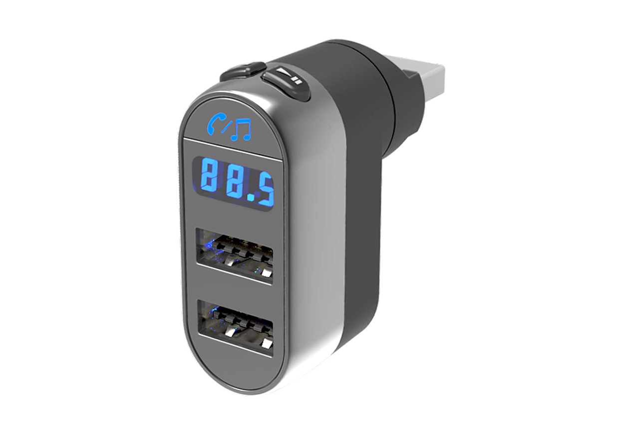 FMトランスミッター USB フルバンド 2ポート付