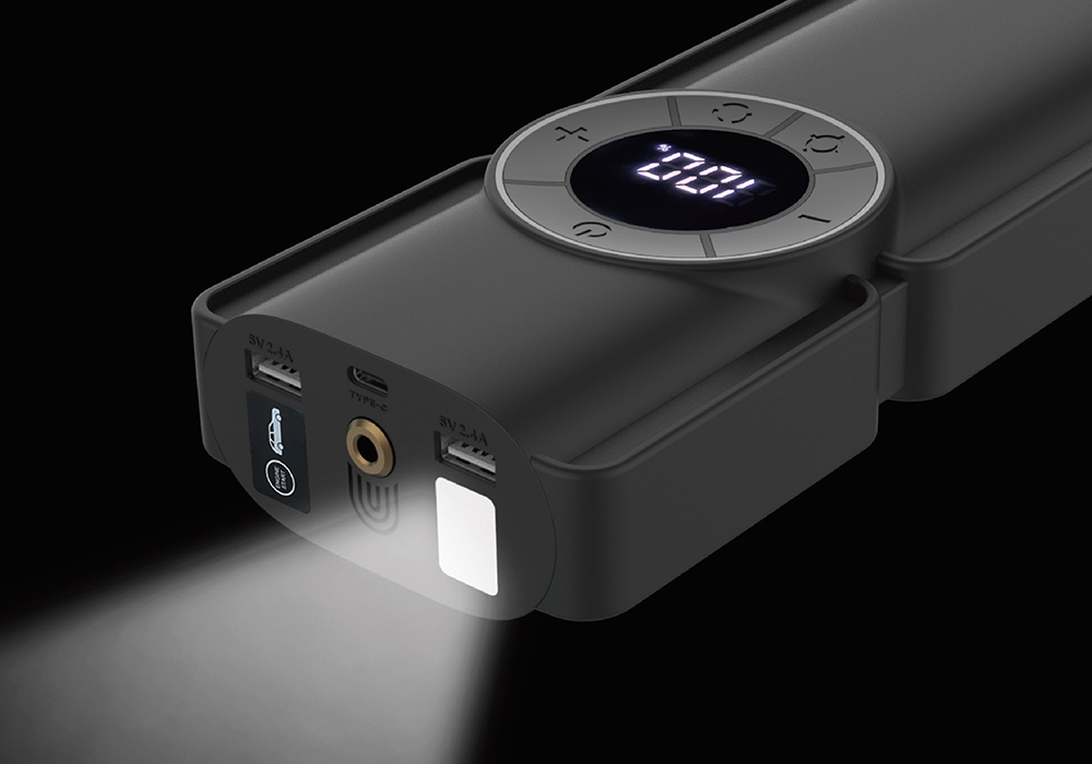 電動コンプレッサー付きジャンプスターター 8000mAh - 画像 (5)