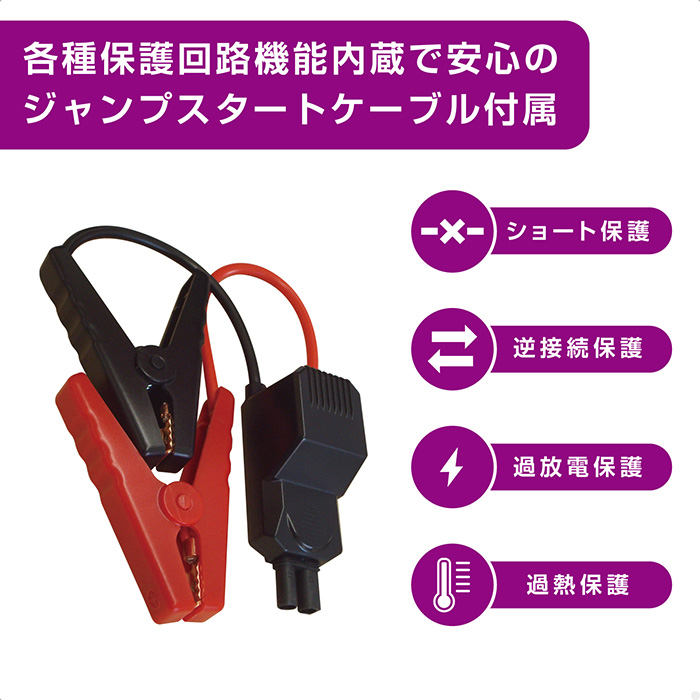 電動コンプレッサー付きジャンプスターター 6000mAh - 画像 (6)