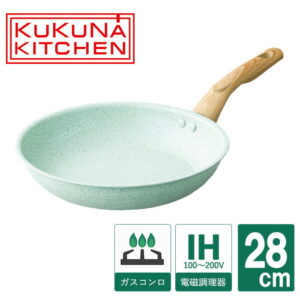 【フライパン 28cm】ヒスイ＆ダイヤモンド Wストーン フライパン 28cm ih フライパン IH対応 軽量 ヒスイ 長持ち セラミックフライパン ダイヤモンドコーティング 炒め物 焦げにくい 翡翠 誕生日 プレゼント ギフト お祝い kkn-jd28f