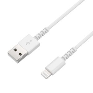 USB充電&同期ケーブル 1.2m LN 極細 WH