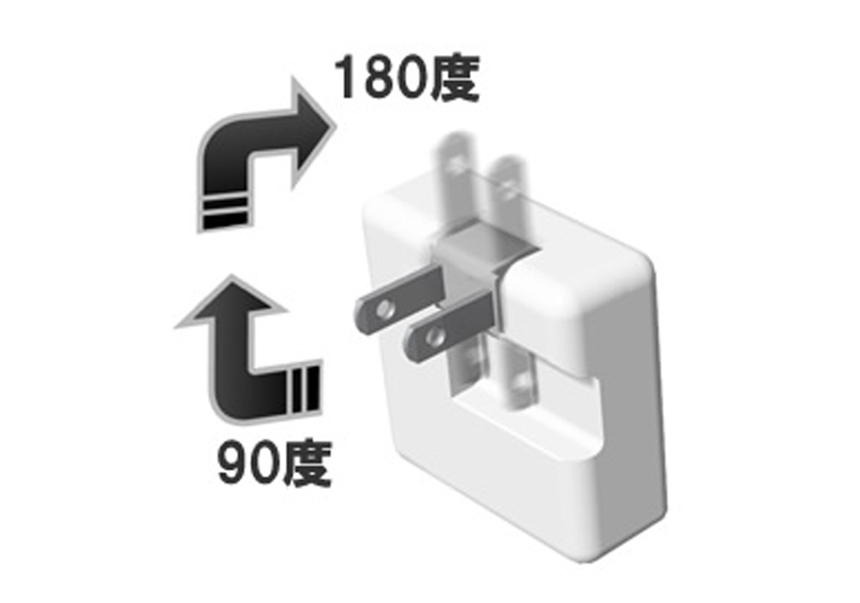 AC充電器ストレート1m 2.4A LN STRONG WH - 画像 (2)