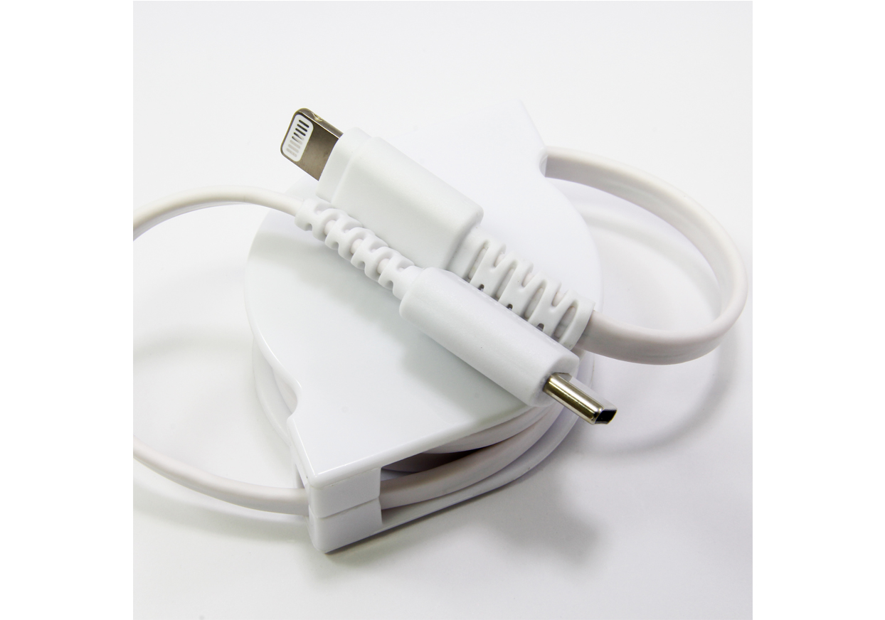 USB充電&同期ケーブル リール 80cm C-LN WH - 画像 (4)