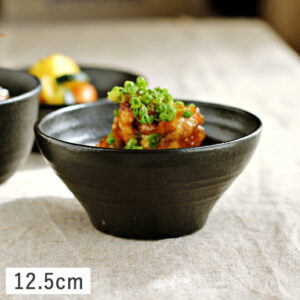 くろっぷ 深型小鉢 12.5cm ブラック // 美濃焼 和食器 食器 小鉢 副菜鉢 小付 ボウル ミニボウル フルーツボウル アイスクリームカップ 黒 かっこいい おしゃれ ぐれいん 光洋陶器 食器洗浄機対応 食器洗浄機対応 デザートボウル お茶漬け