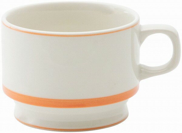 光洋陶器 KOYO カントリーサイド ソーバー オレンジ 高台スタックコーヒーカップ