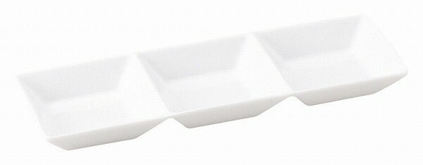 光洋陶器 KOYO スクエアー ピュアホワイト 3連深皿
