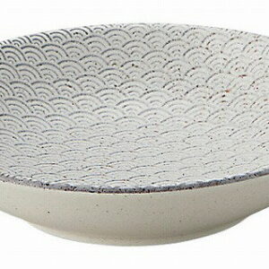 光洋陶器 KOYO 古代粉引き 青海波 17.5cm浅ボウル