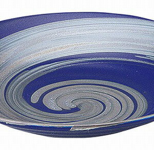 光洋陶器 KOYO 銀彩ブルー リップル23.5cm皿