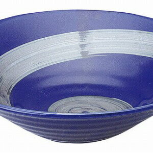 光洋陶器 KOYO 銀彩ブルー リップル26cm鉢