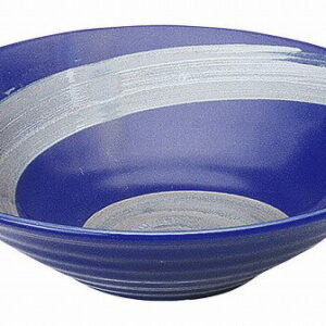 光洋陶器 KOYO 銀彩ブルー リップル23cm鉢