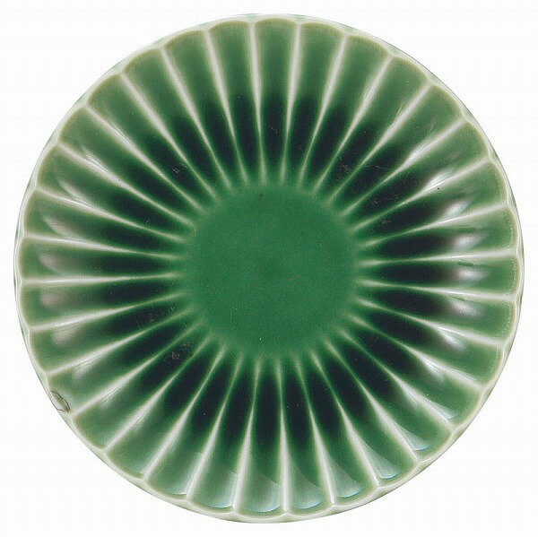 光洋陶器 KOYO かすみ 緑 12.5cm丸皿
