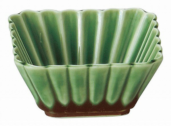 光洋陶器 KOYO かすみ 緑 7cm正角深鉢