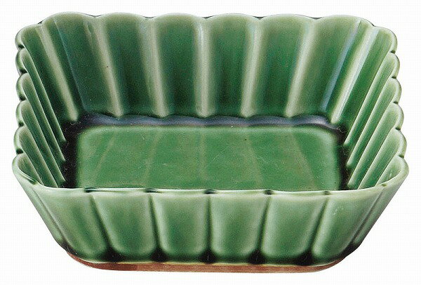 光洋陶器 KOYO かすみ 緑 11cm浅角鉢