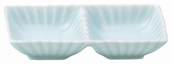 光洋陶器 KOYO かすみ 青白 2連皿
