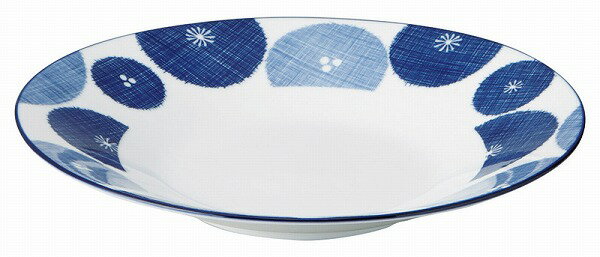 光洋陶器 KOYO 古青藍 藍花 27.5cm浅鉢