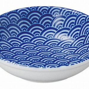 光洋陶器 KOYO 青海波 青 11cm薬味皿