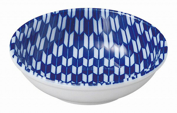 光洋陶器 KOYO 矢絣 青 11cm薬味皿