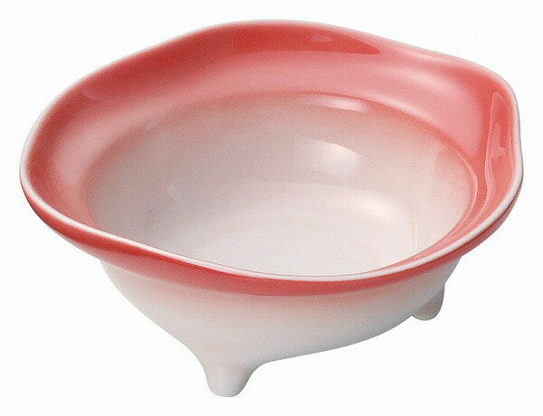 光洋陶器 KOYO 三つ足 赤ぼかし 小鉢