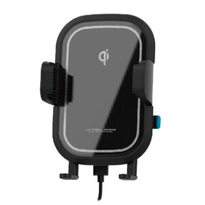 QI自動開閉ホルダー 手帳対応 キャパシタ付 15W エアコン取付