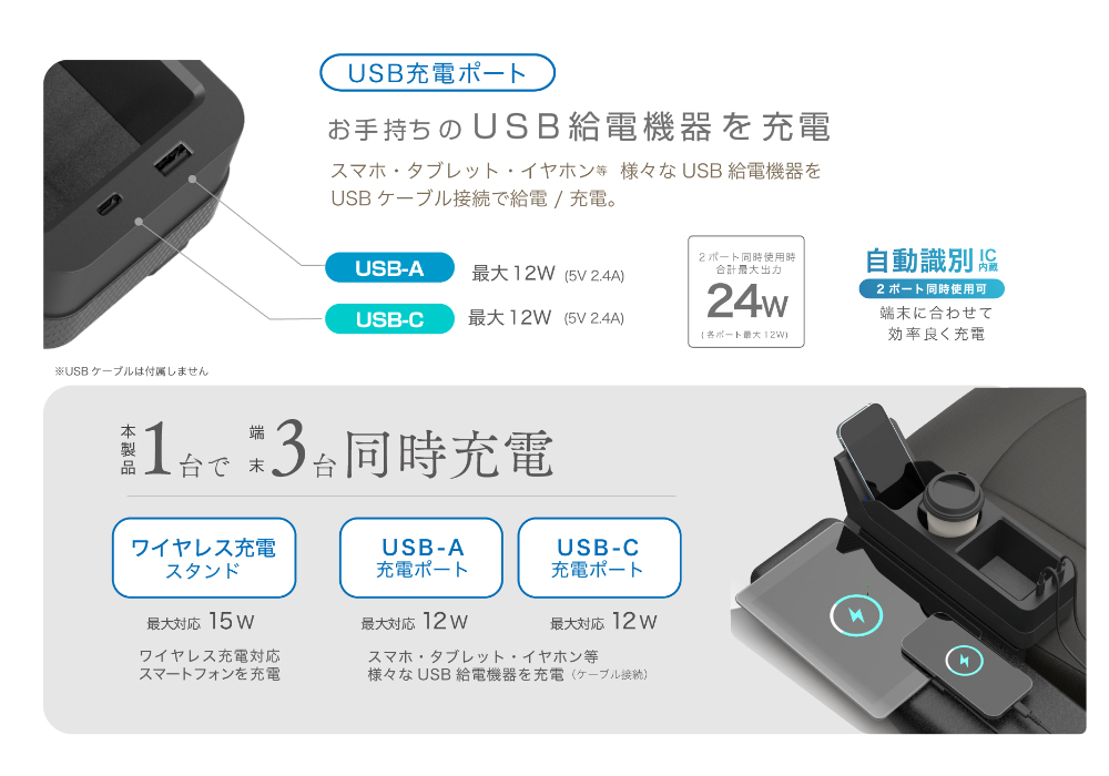 ワイヤレス充電 オーガナイザー - 画像 (7)
