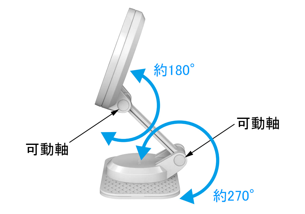 マグネットワイヤレス充電器 エアコン取付 ロングアーム - 画像 (9)