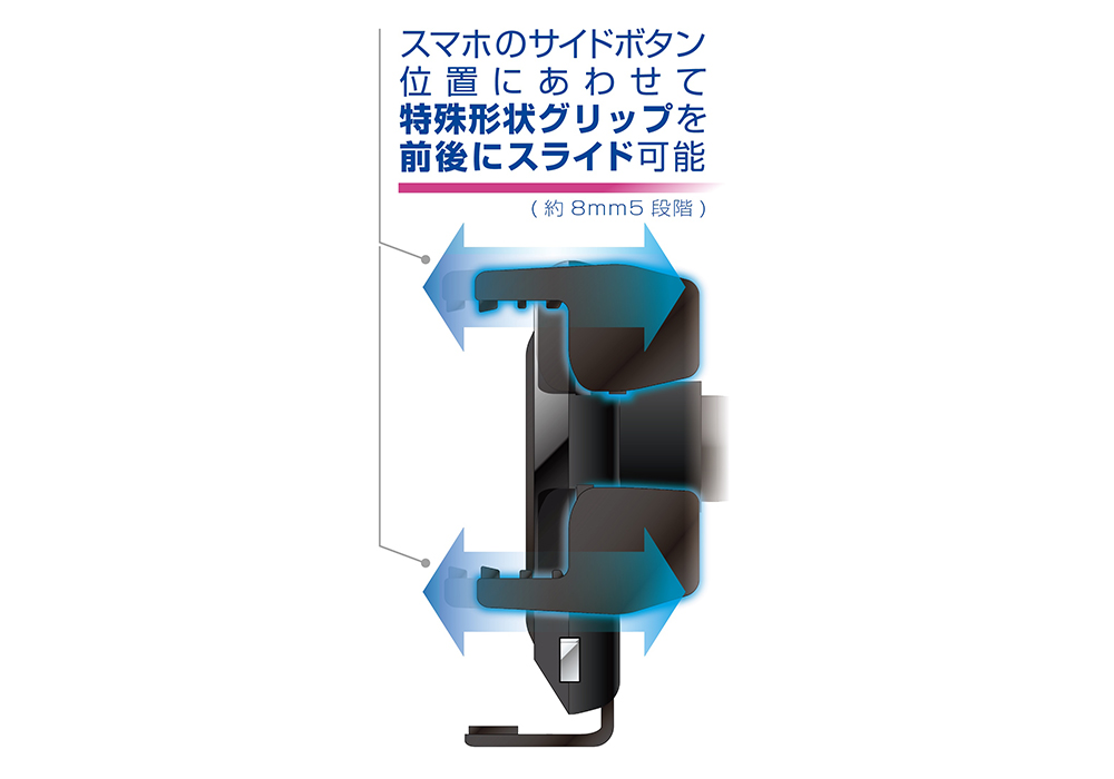 自動開閉式ワイヤレス充電ホルダー 4アーム 前後調節 吸盤取り付け - 画像 (3)