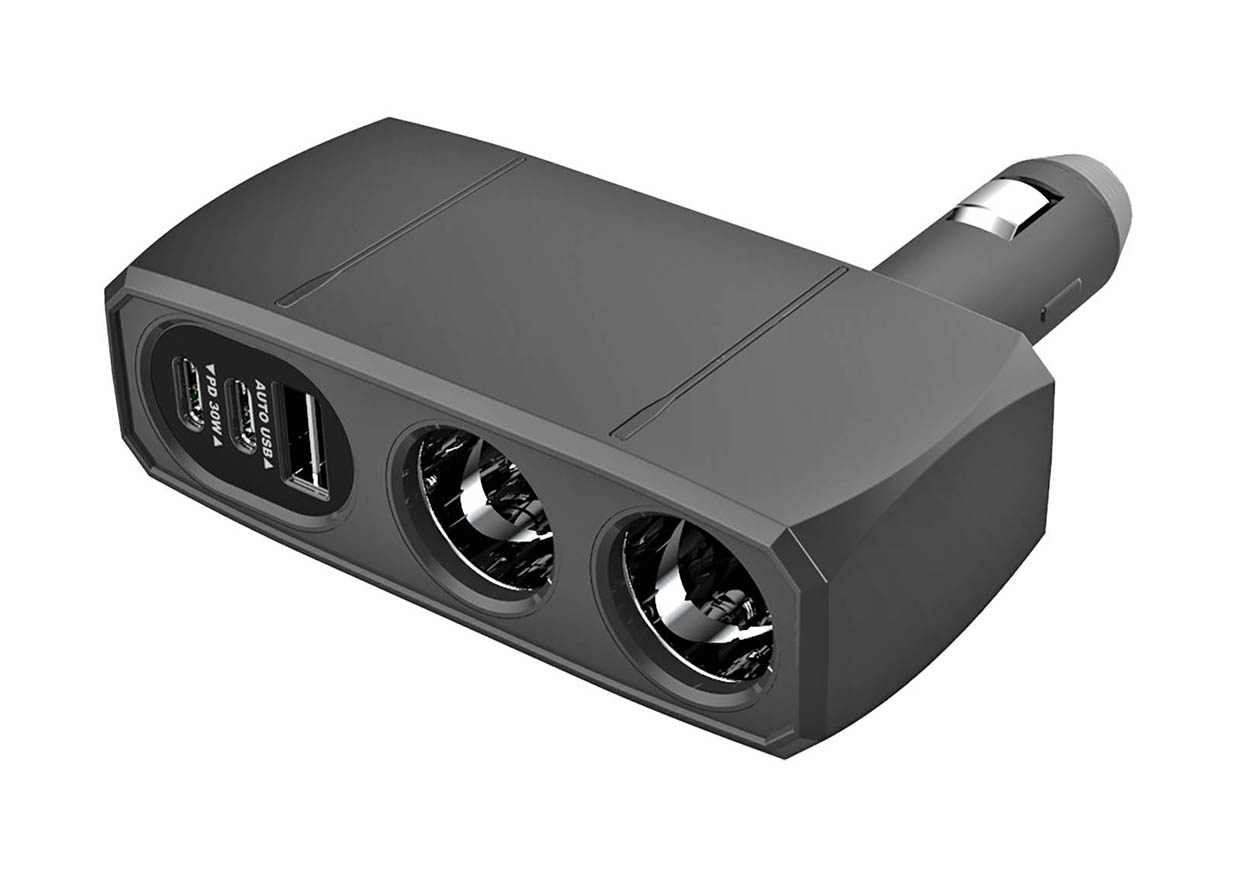 2連ダイレクトソケット 2PD30W / リバーシブルUSB自動判定