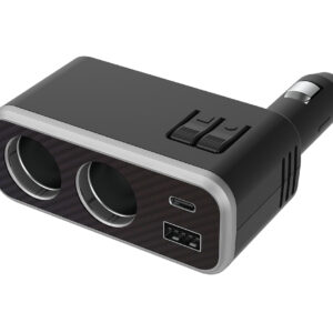 2連ダイレクトソケット PD30W / リバーシブルUSB レインボーライト付き